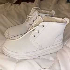 Neumel II Leather Uggs, White ugg boots